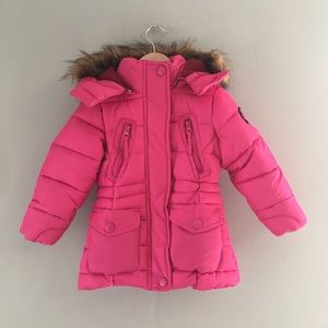 Toddler U.S. Polo Assn. Pink Puffer Coat